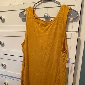 Old Navy luxe high neck tank top - mustard yellow/gold